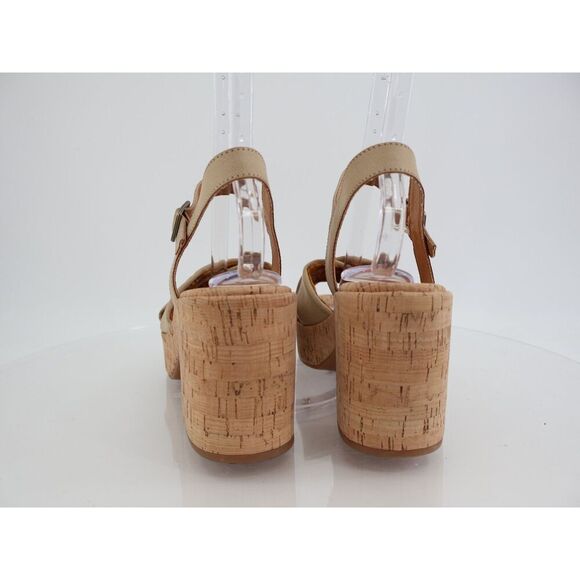 Kork-Ease Korks Calda Sandals Women's 10 Beige Platform Chunky Slingback Y2K - Picture 4 of 11